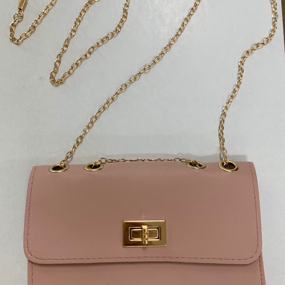 Pink leather crossbody - Picture 3 of 6